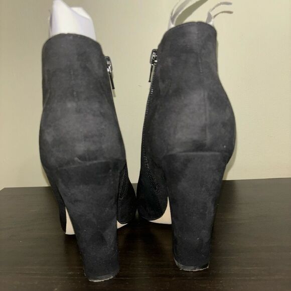 Call It Spring LoveLarwen GUC Metallic-Heel Velvet Black Boots - Picture 5 of 7